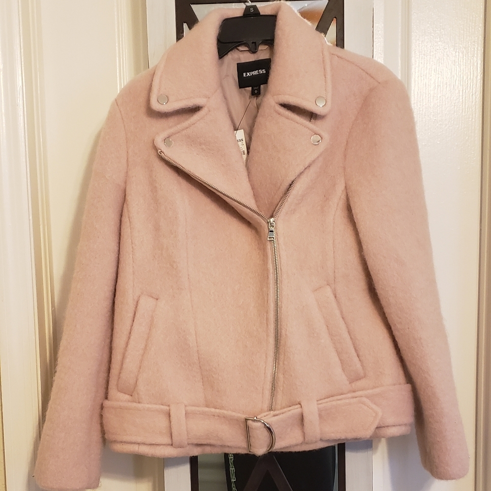 Wool light pink coat